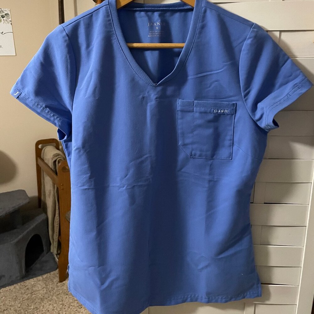 Small Blue Jaanuu Scrub Top